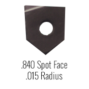 .840 Spot Face .015 Radius