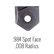 .984 Spot Face .008 Radius